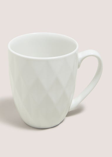 White Textured Mug