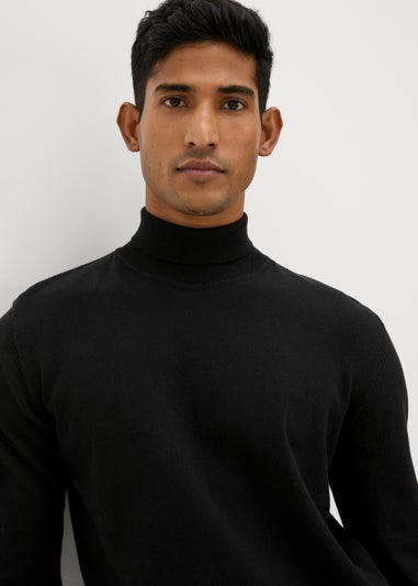 Black Roll Neck Jumper