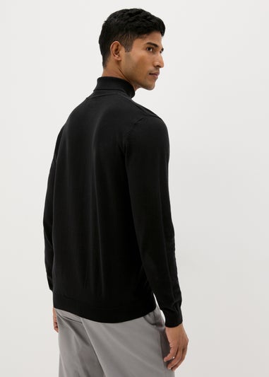 Black Roll Neck Jumper