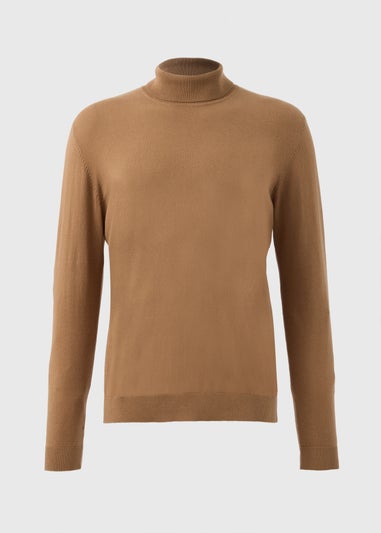 Tan Roll Neck Jumper