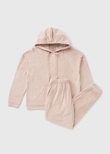 Mink Hooded Fleece Loungewear Set