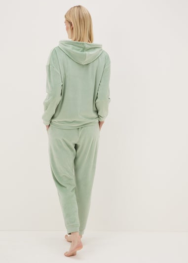 Green Fleece Loungewear Set