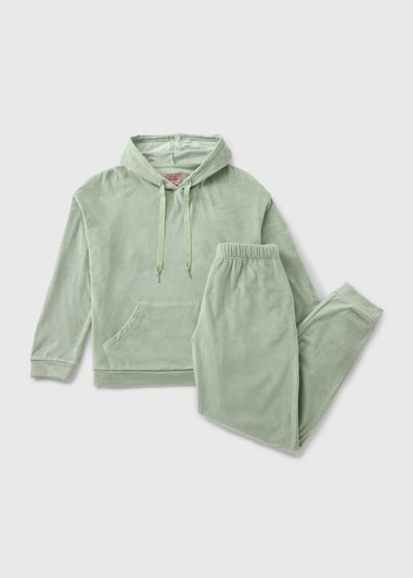 Green Fleece Loungewear Set