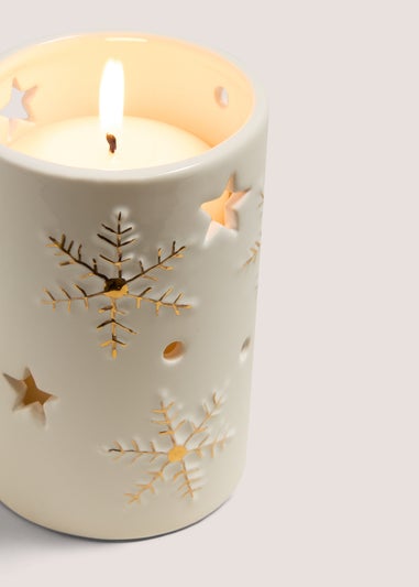 Wondrous Snowflake Candle Holder