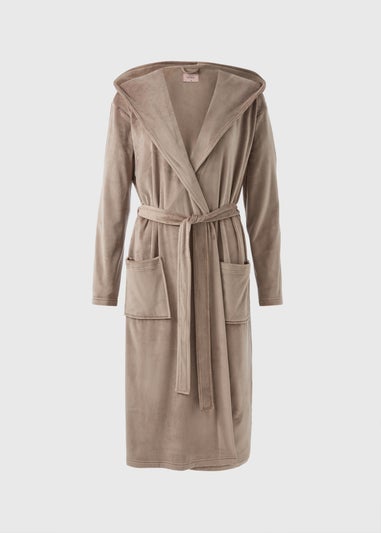 Brown Fleece Dressing Gown