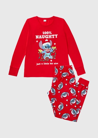 Winter Poem Christmas Stitch Red Pyjama Set