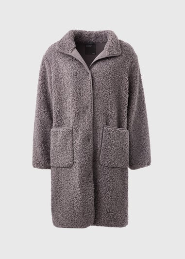 Grey Long Borg Coat