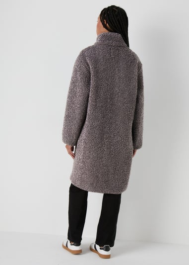 Grey Long Borg Coat