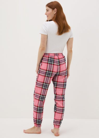 Pink Check Woven Pyjama Bottoms