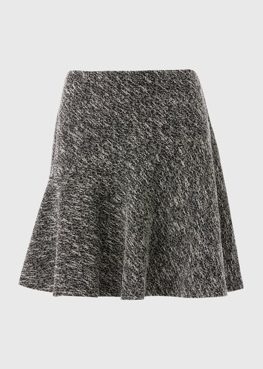 Black Boucle Mini Skirt