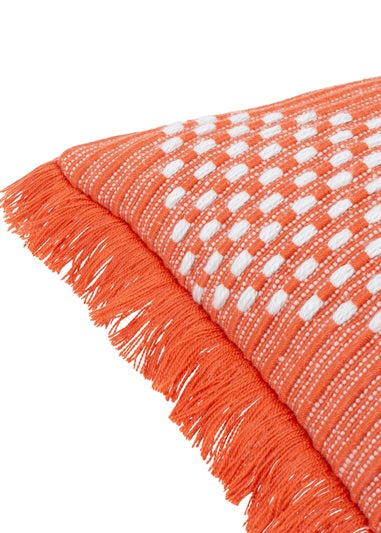 furn. Orange Kadie PET Woven Outdoor Filled Cushion (45 x 45 x 8cm)