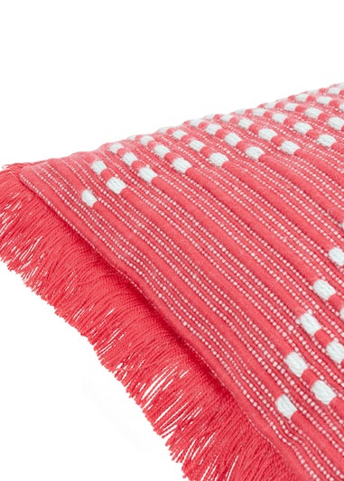 furn. Pink Kadie PET Woven Outdoor Filled Cushion (45 x 45 x 8cm)