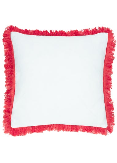 furn. Pink Kadie PET Woven Outdoor Filled Cushion (45 x 45 x 8cm)