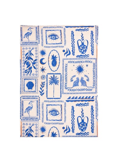 furn. Blue Frieze Outdoor Washable Rug (120 x 170cm)