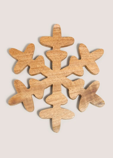 Mango Wood Snowflake Trivet