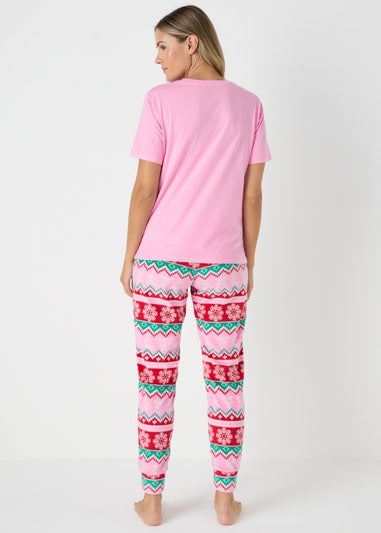 Pink Fairisle Pyjama Set