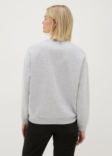 Grey Embellished Sweatshirt