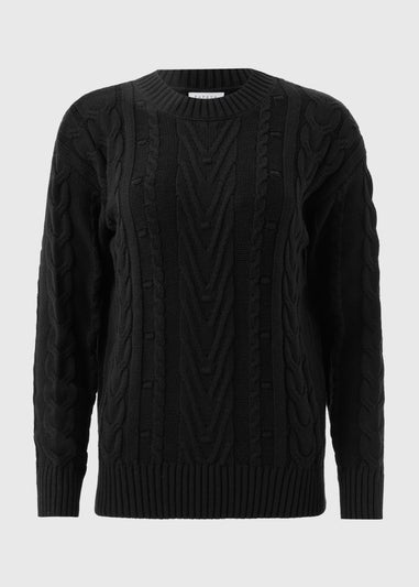 Black Cable Knit Jumper