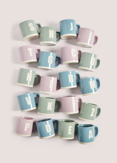 Multicoloured Letter Mugs