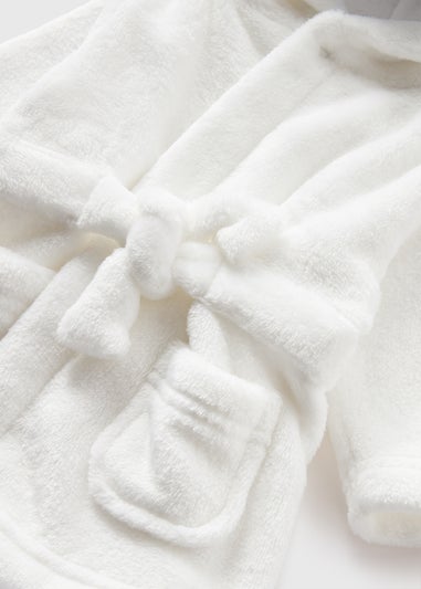 Baby White Soft Dressing Gown (Newborn-18mths)