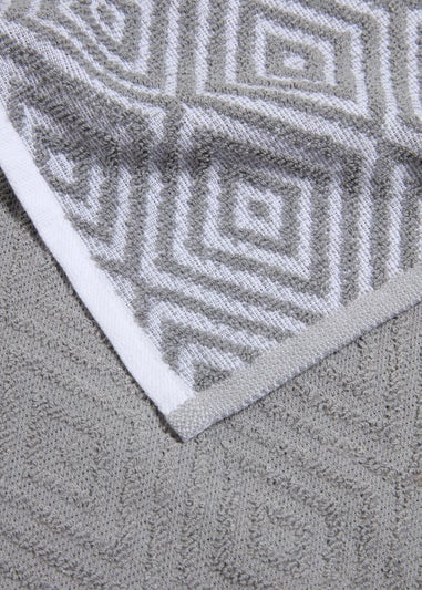 2 Pack Grey Geometric Tea Towels