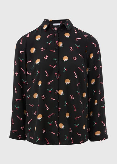 Black Christmas Pudding Shirt