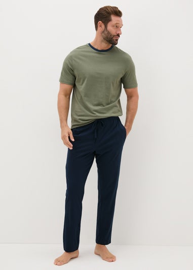 Green Basic Long Pyjama Set