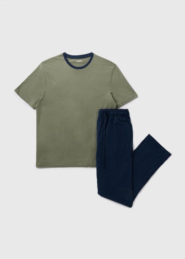 Green Basic Long Pyjama Set