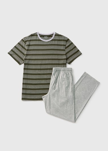 Khaki Stripe Pyjama Set