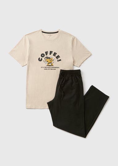 Beige Coffee Pyjama Set