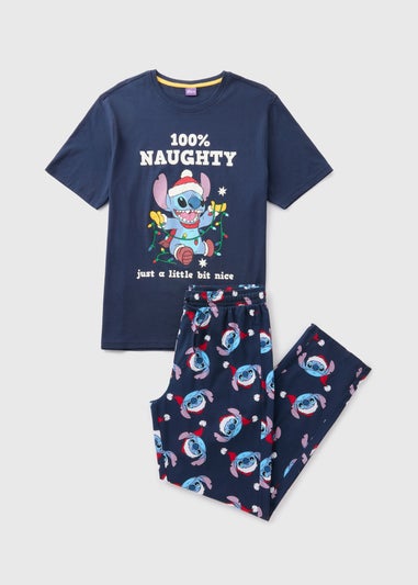 Disney Navy Stitch Christmas Pyjama Set