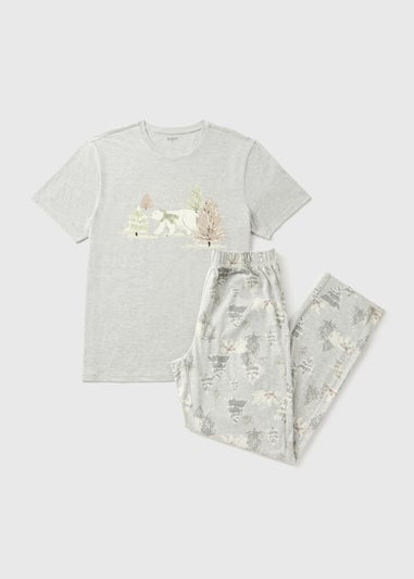 Wondrous Grey Polar Bear Pyjama Set