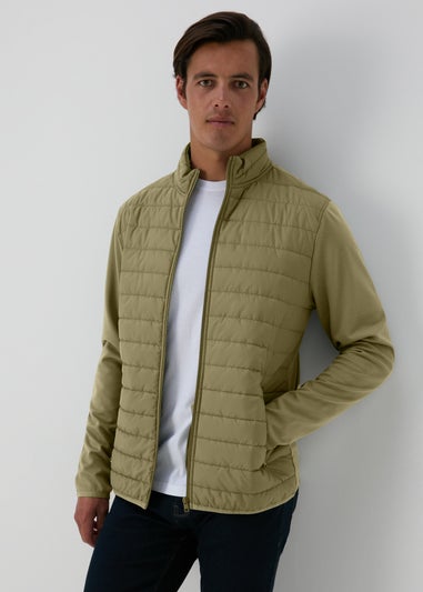 Green Zip Up Padded Jacket