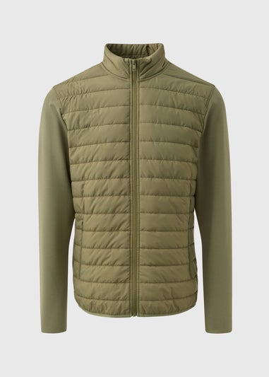 Green Zip Up Padded Jacket