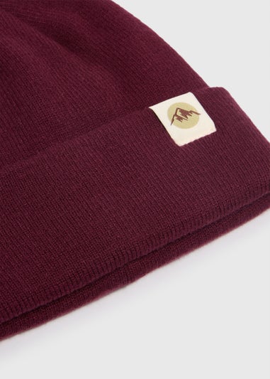 Plum Badge Beanie