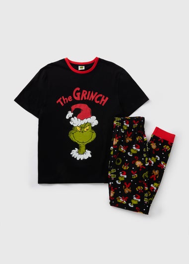 Unisex Grinch Black Christmas Pyjama Set