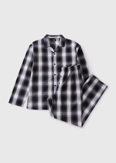 Black Check Woven Pyjama Set