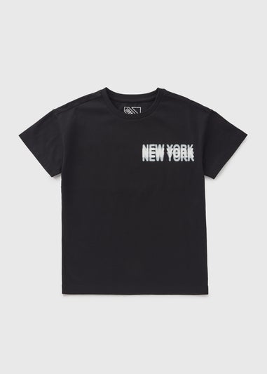 Boys Black New York T-Shirt (7-15yrs)