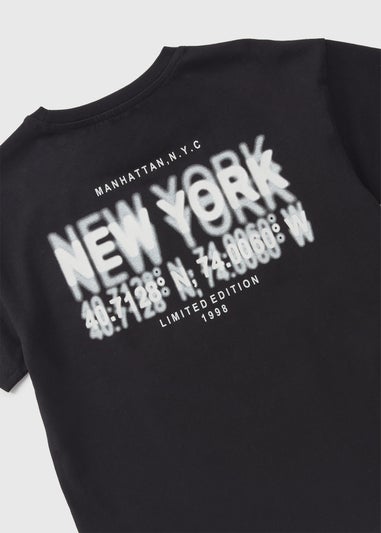 Boys Black New York T-Shirt (7-15yrs)