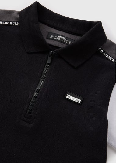 Boys Black Polo Shirt (7-15yrs)