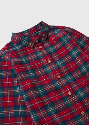 Boys Red Check Mini Me Shirt (7-15yrs)