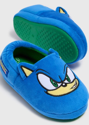 Sonic Boys Blue Slippers (Younger 10-Older 6)