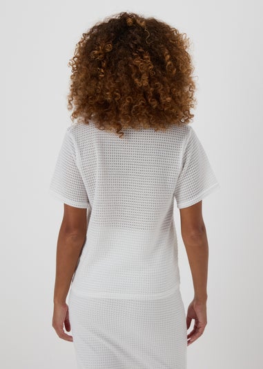 White Crochet T-Shirt