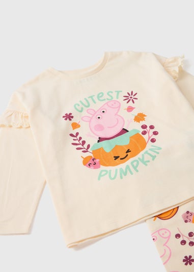 Peppa Pig Kids Cream Top & Bottom Pyjama Set (1-7yrs)