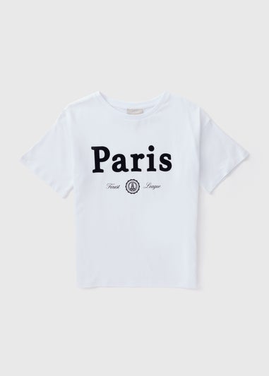 Girls White Paris Olympic T-Shirt (7-15yrs)