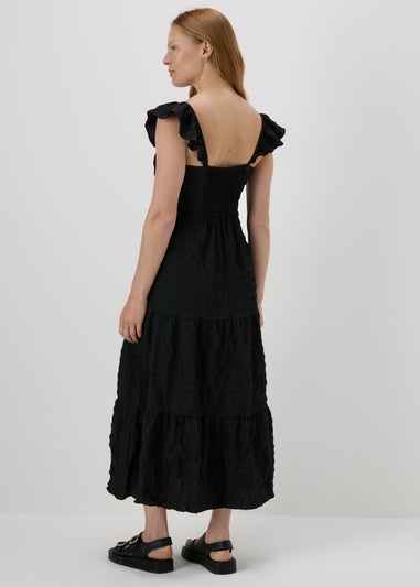 Black Tiered Midaxi Dress