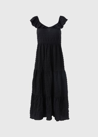 Black Tiered Midaxi Dress