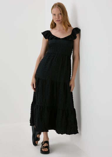 Black Tiered Midaxi Dress