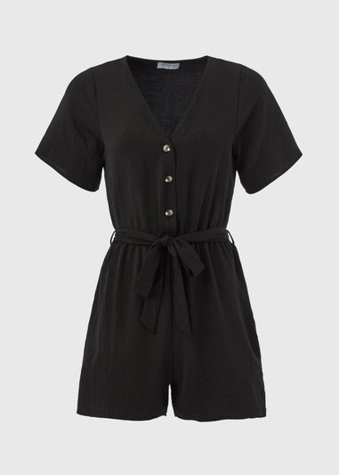 Black Airflow Playsuit