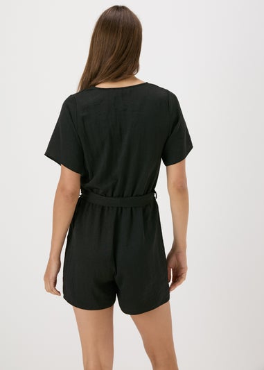 Black Airflow Playsuit